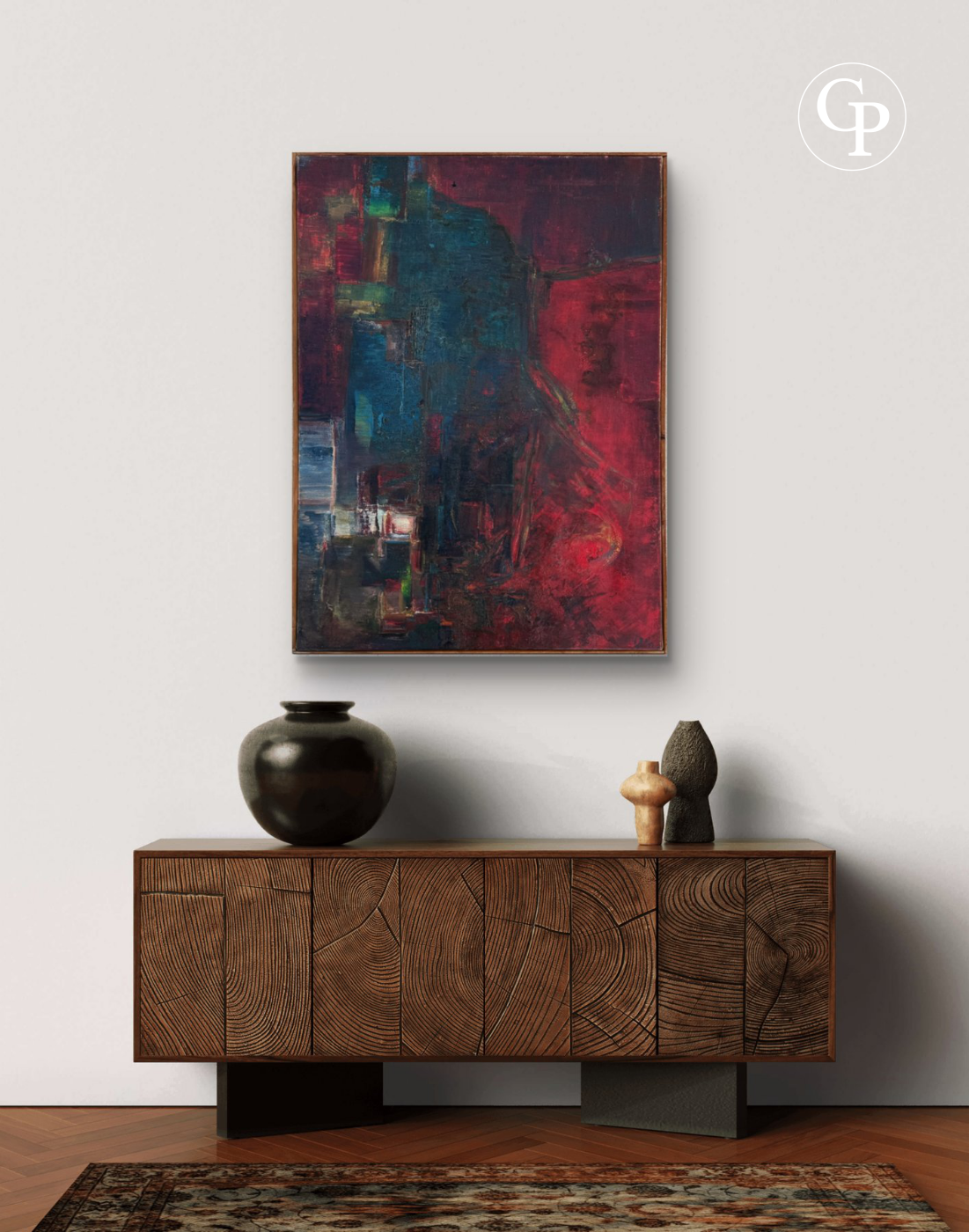 Silvin BRONKART  "Connivence"  Huile sur toile  1961